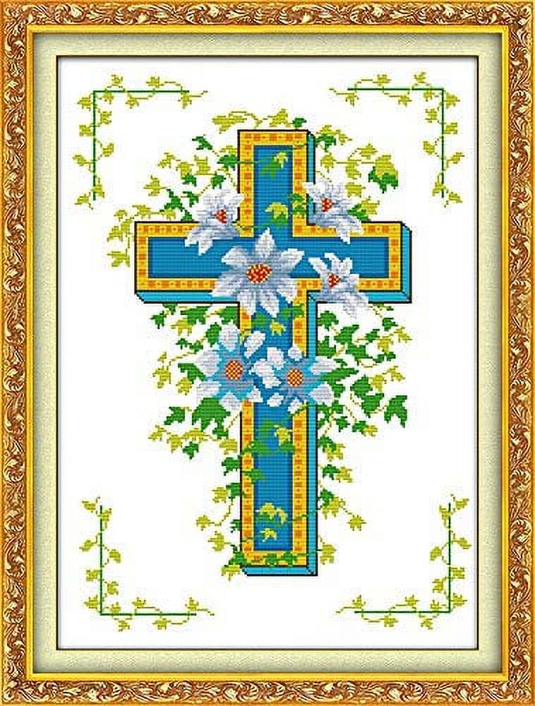 Maydear Stamped Cross Stitch Kits, DIY Embroidery Starter Kits for