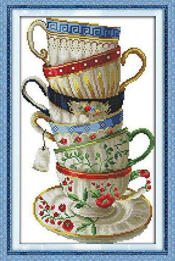 Maydear Stamped Cross Stitch Kits, DIY Embroidery Starter Kits for