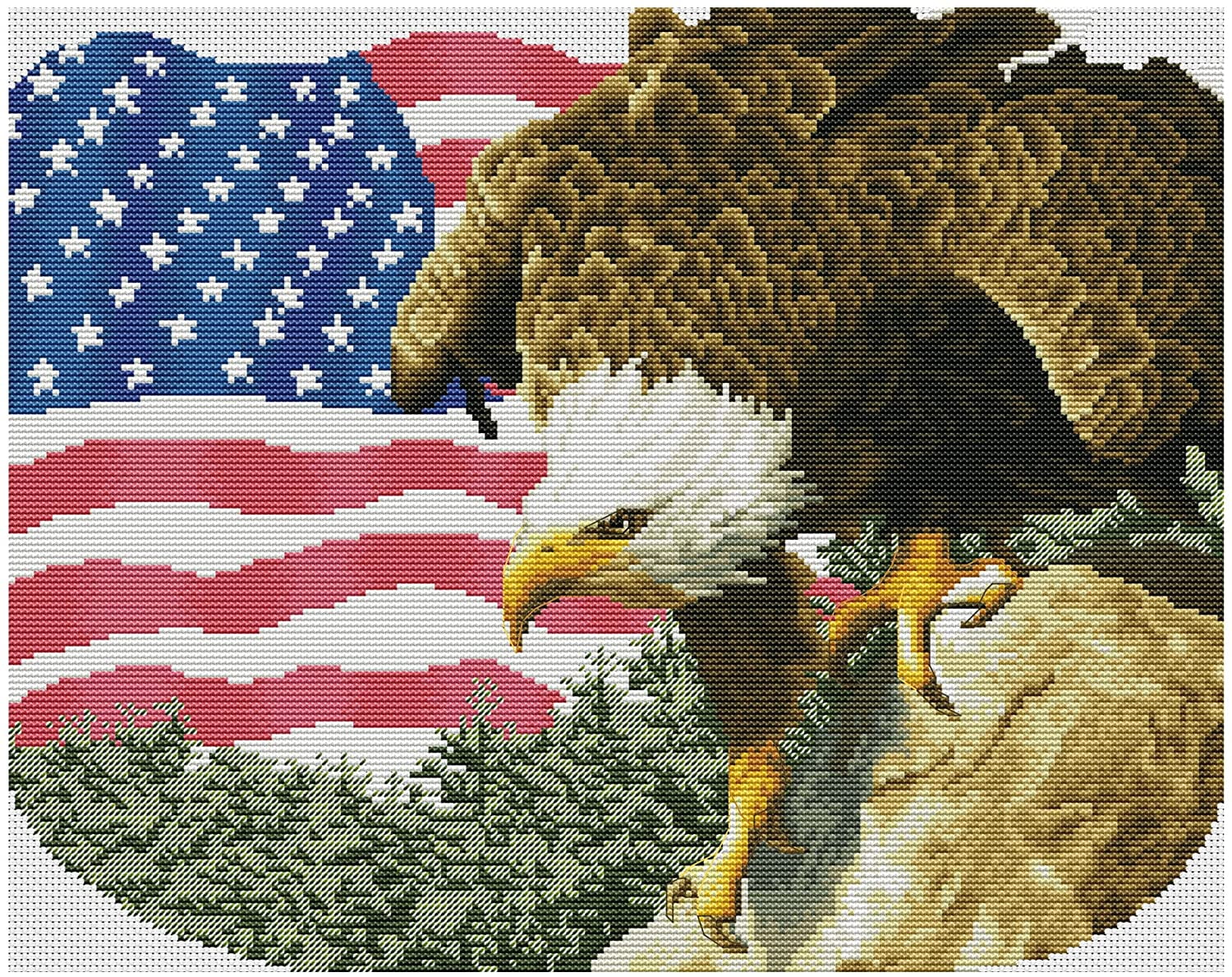 Maydear Stamped Cross Stitch Kits, DIY Embroidery Starter Kits for