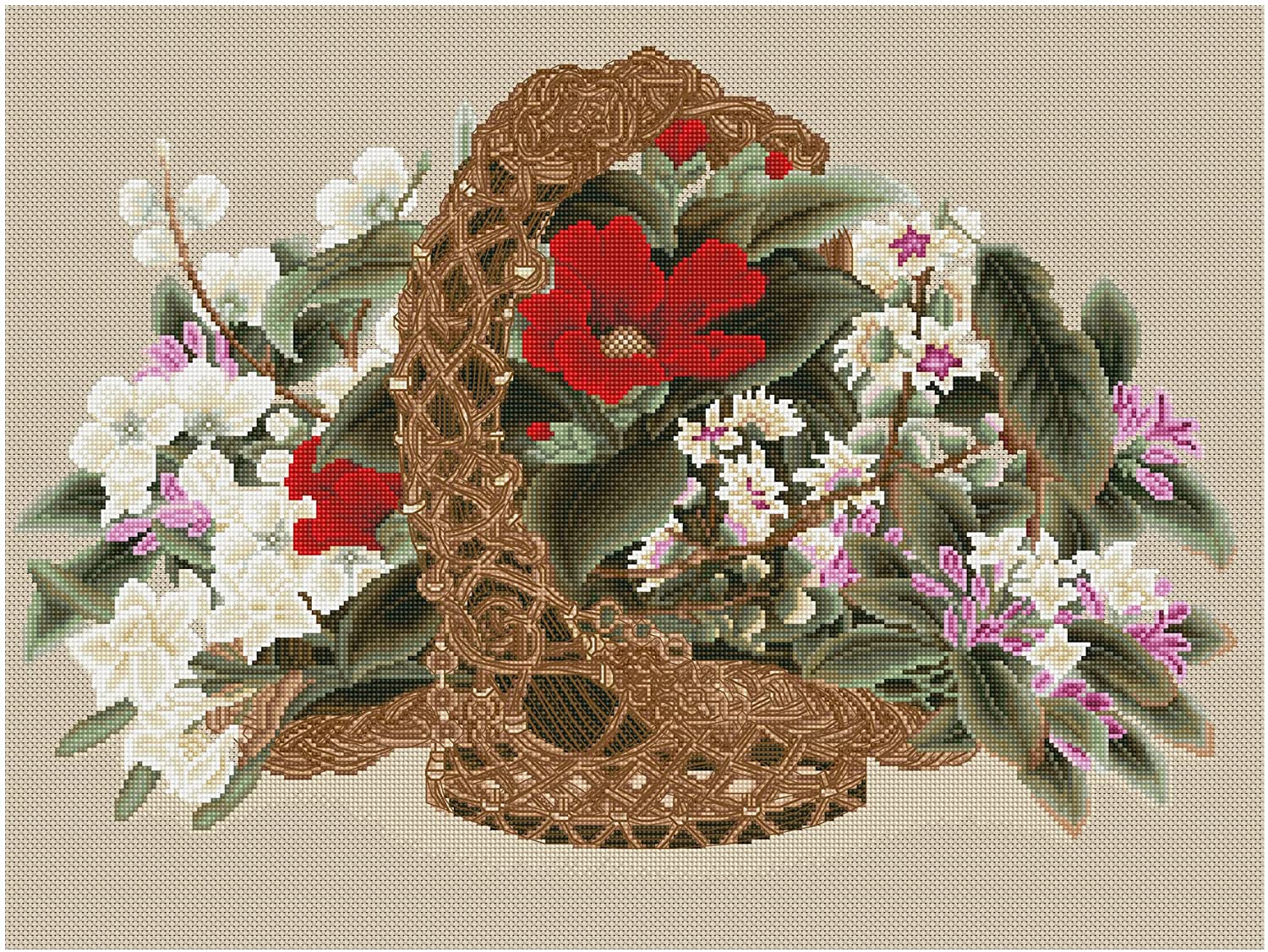 Maydear Stamped Cross Stitch Kits, Embroidery Starter Kits for