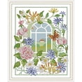 thumbnail image 1 of Maydear Stamped Cross Stitch Kits, Embroidery Starter Kits for Beginners DIY - Scenery Window 13.816.5(inch), 1 of 8