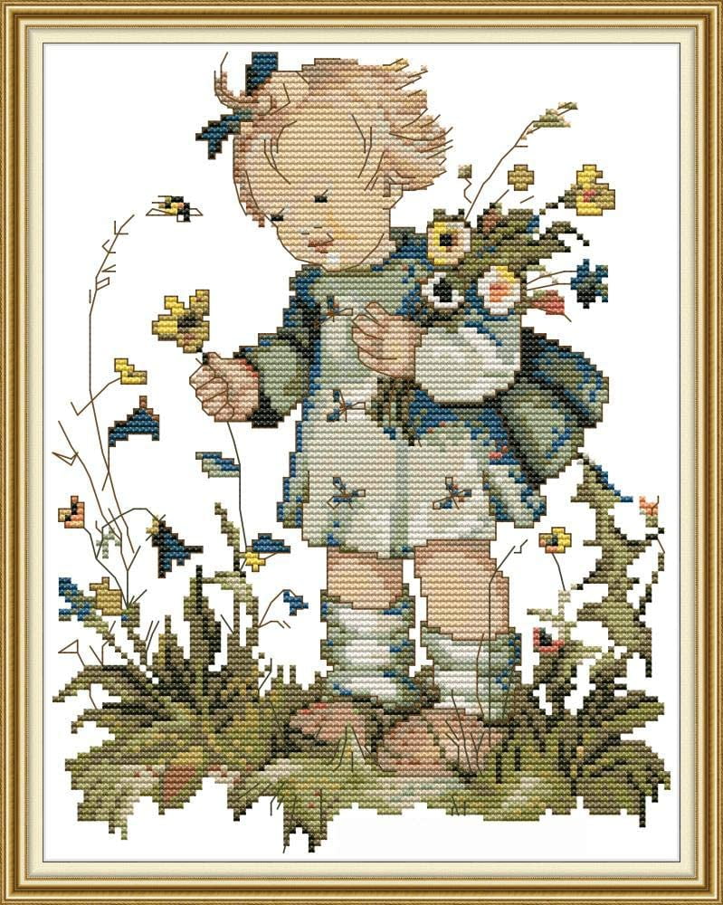Maydear Stamped Cross Stitch Kits, Embroidery Starter Kits for