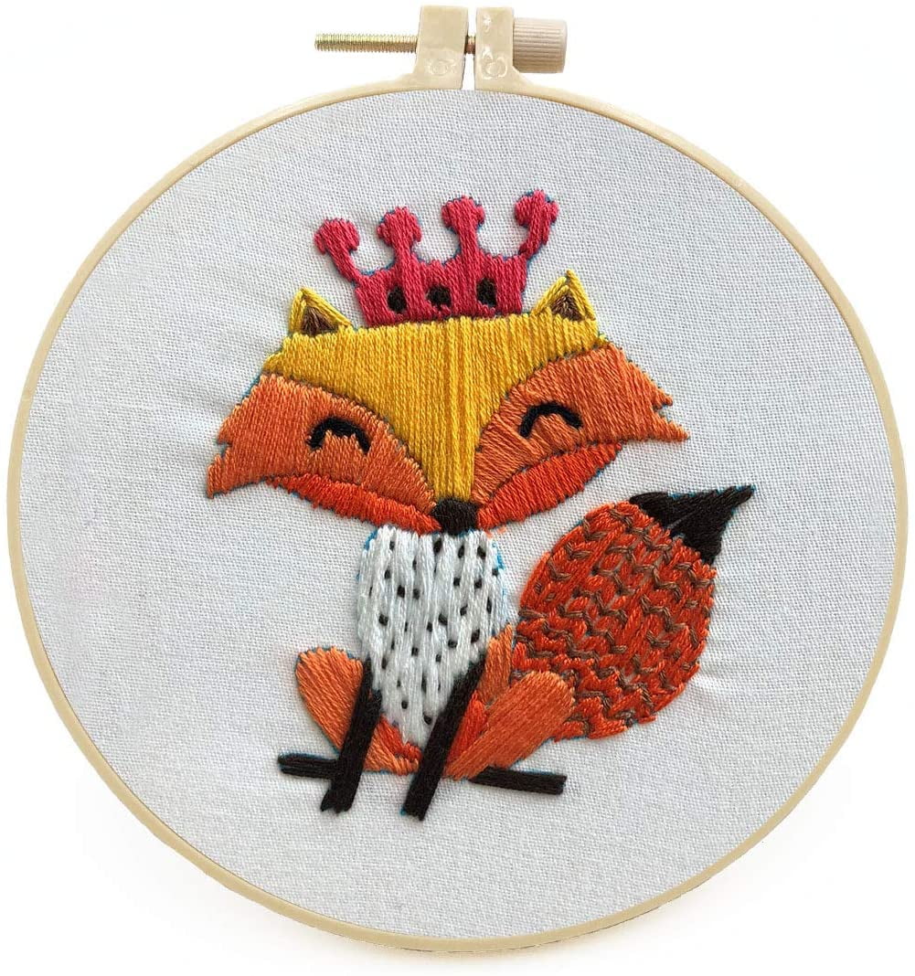 Fox Ornament Kit, Needlepoint Canvases & Threads