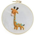 thumbnail image 1 of Maydear Stamped Embroidery Kit for Beginners with Pattern, Cross Stitch Kit - Giraffe, 1 of 6
