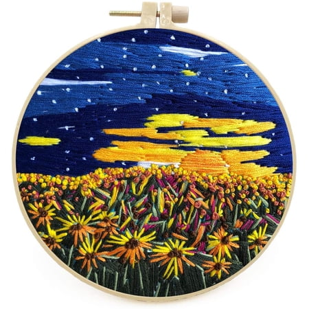 Maydear Stamped Embroidery Kit for Beginners with Pattern, Cross Stitch Kit - Landscape 1