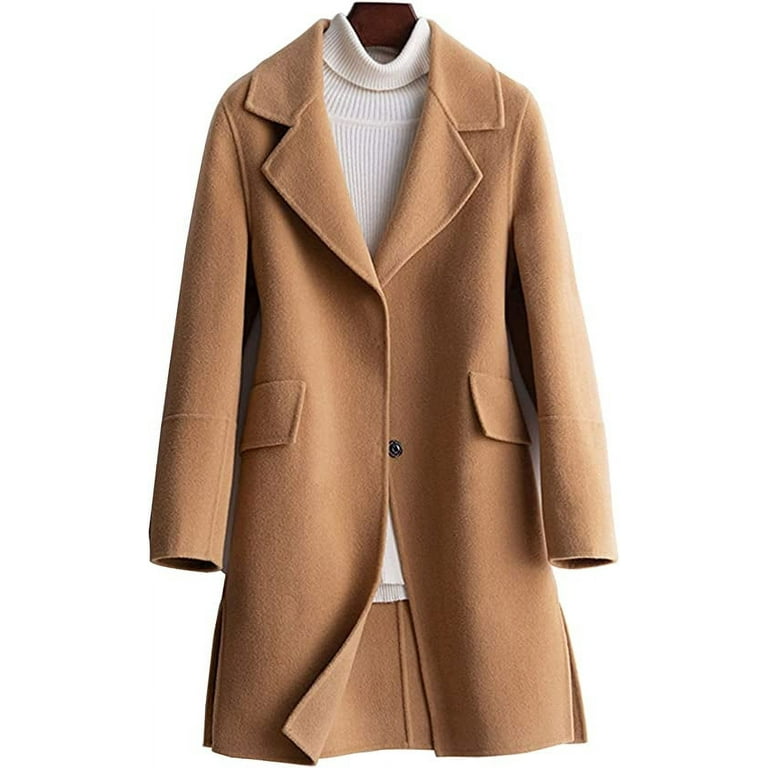 Double breasted black winter wool coat women 4433 Double breasted black winter wool coat women 4433