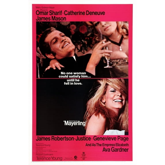 Mayerling Us Poster Art Omar Sharif (Top Left) Catherine Deneuve (Bottom) 1968 Movie Poster Masterprint (24 x 36)