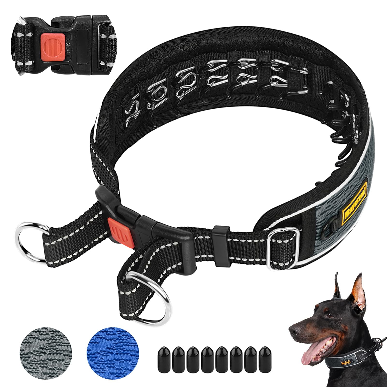 Mayerzon Martingale Anti-Zieh-Hundehalsband | Reflektierend Für Große Hunde | Sanftes Training Ohne Ziehen