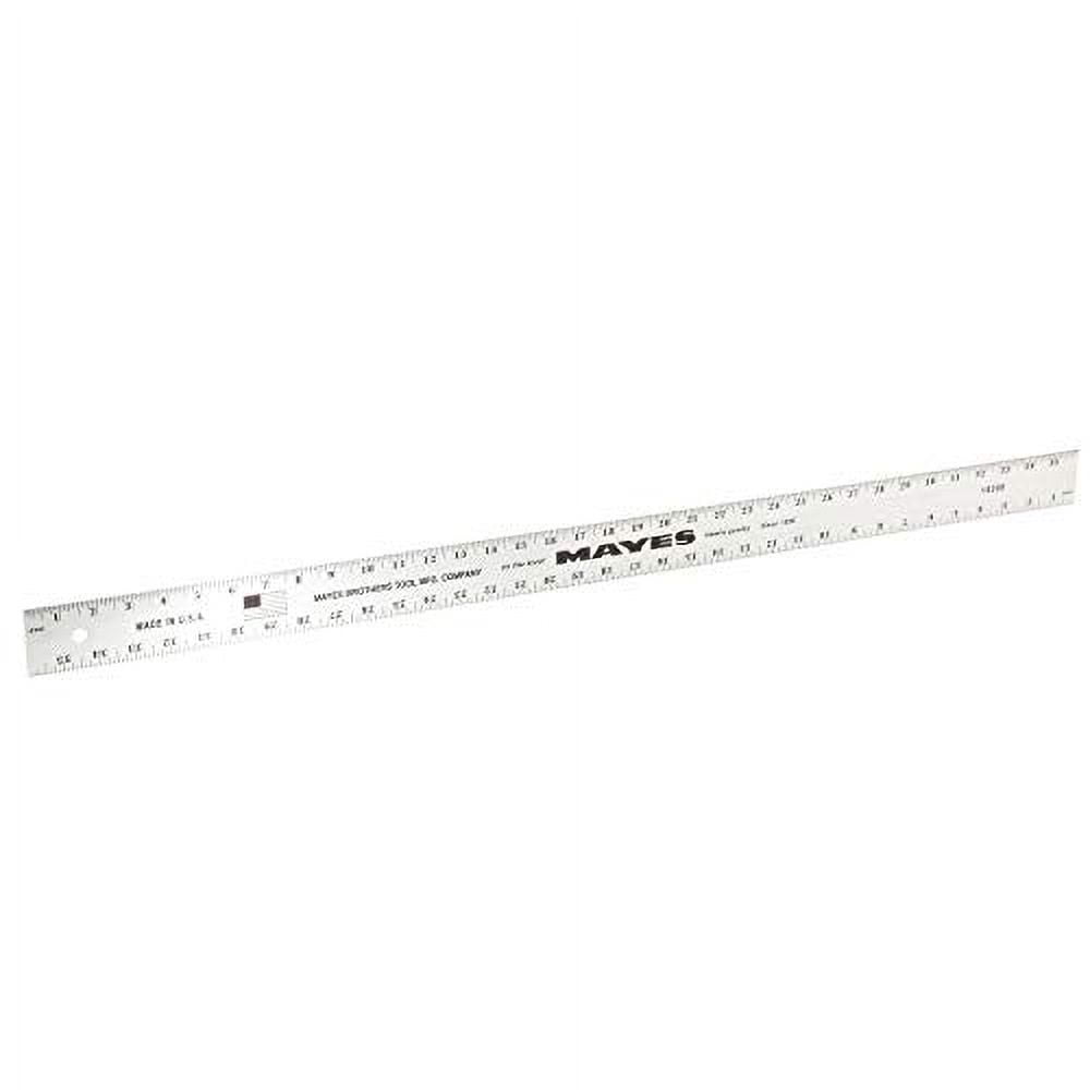 Mayes 10208 36 Inch Straight Edge Aluminum Ruler, Heavy Duty 36 Inch Ruler With Metric And