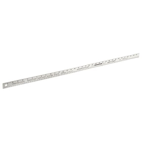 Mayes Straight Edge Aluminum Yardstick, Silver, 36 Inch