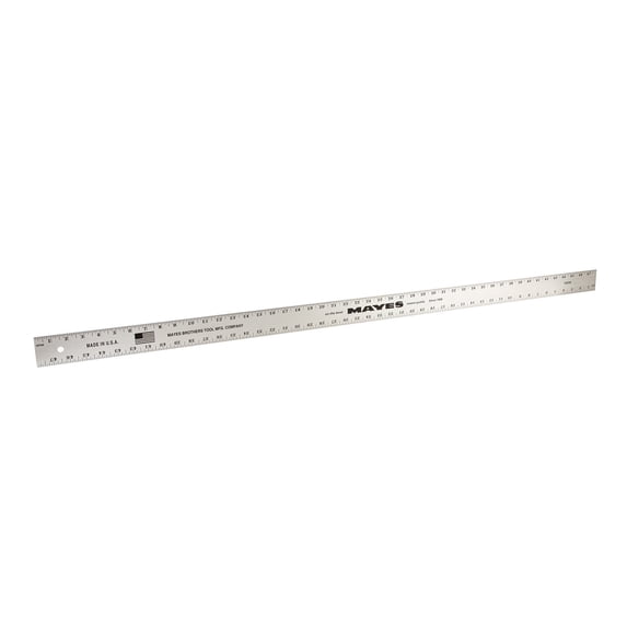 Mayes Metal Straight Edge Ruler, 48 in, Silver