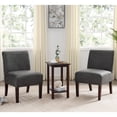 thumbnail image 1 of Mayetta Solid Wood 3-Piece Accent Table and Chairs Set, Light Gray, 1 of 5