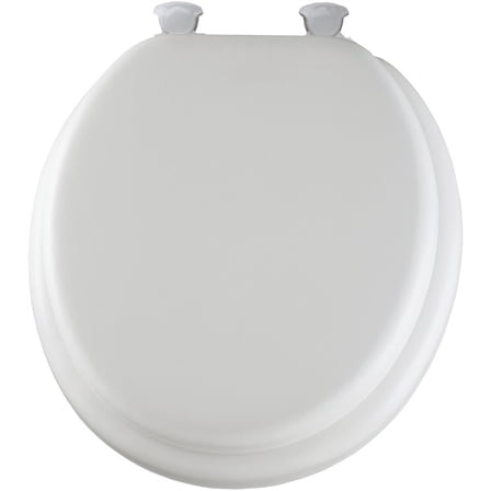 Mayfair 13EC 000 Soft Easily Removes Toilet Seat 1 Pack Round White