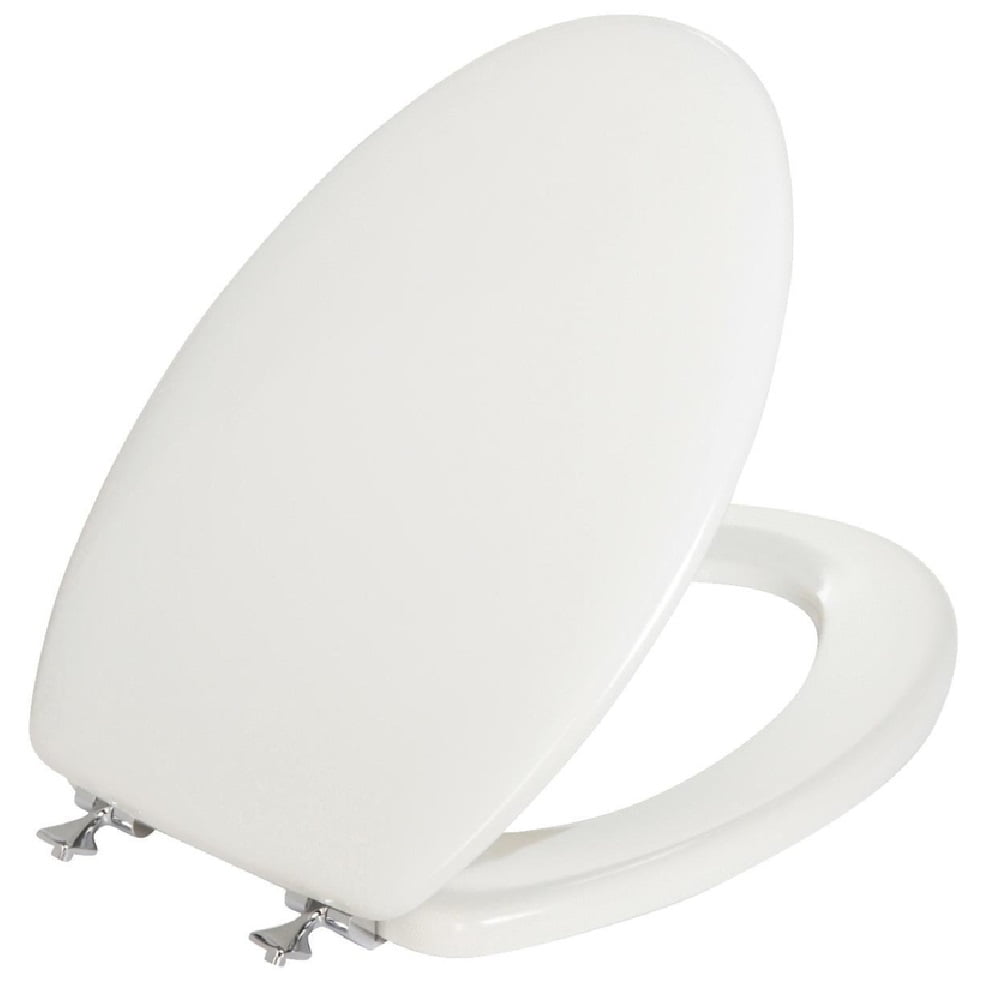 Mayfair 144CHSL-000 Slow Close Elongated Toilet Seat, Molded Wood, White