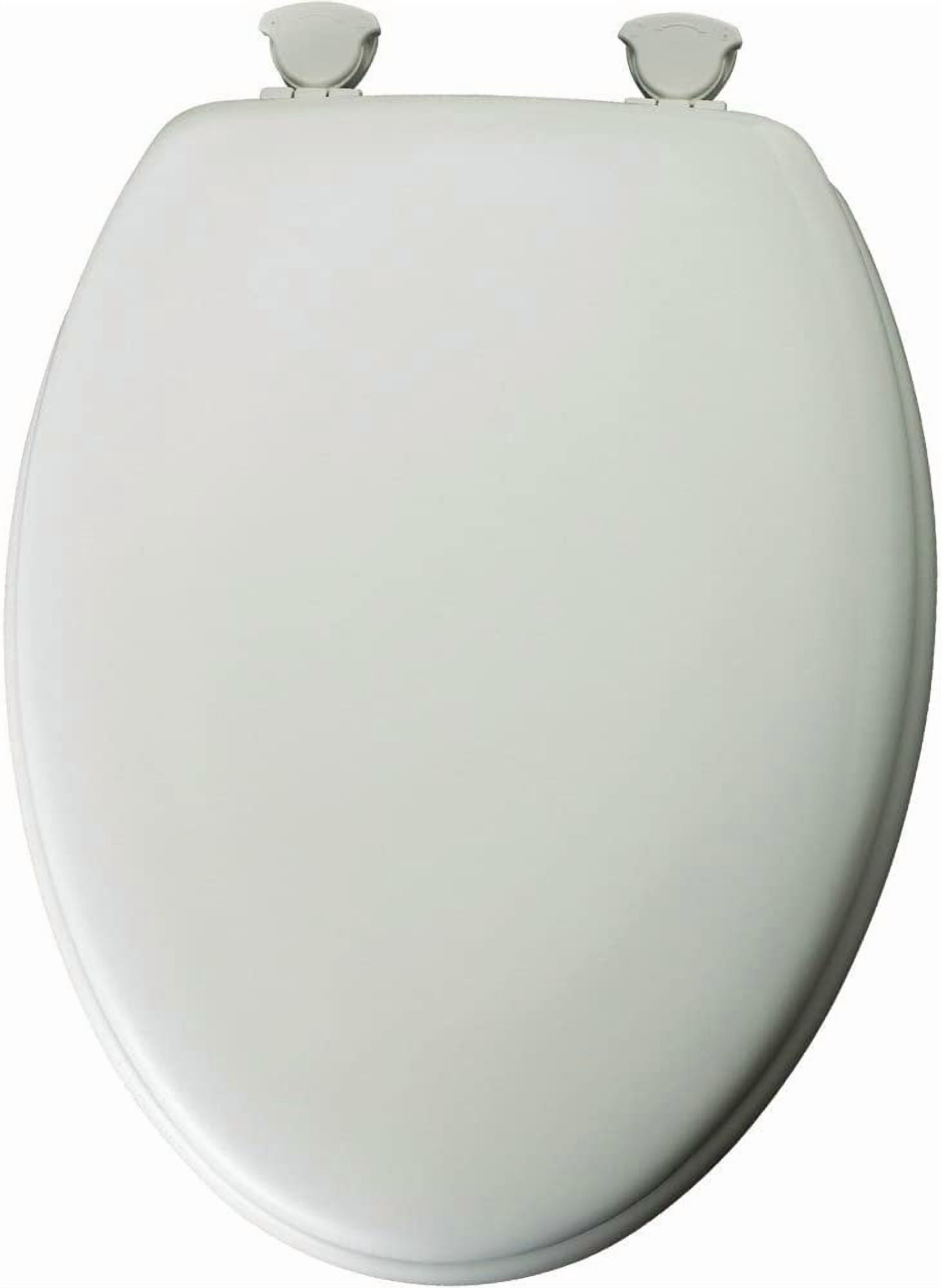 Mayfair 144ECA-000 White Elongated Traditional Wood Toilet Seat