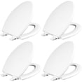 thumbnail image 1 of Mayfair 1847SLOW Kendall Slow-Close, Removable Wood Toilet Seat That Will Never Loosen, ELONGATED, White, 4-Pack, 1 of 8