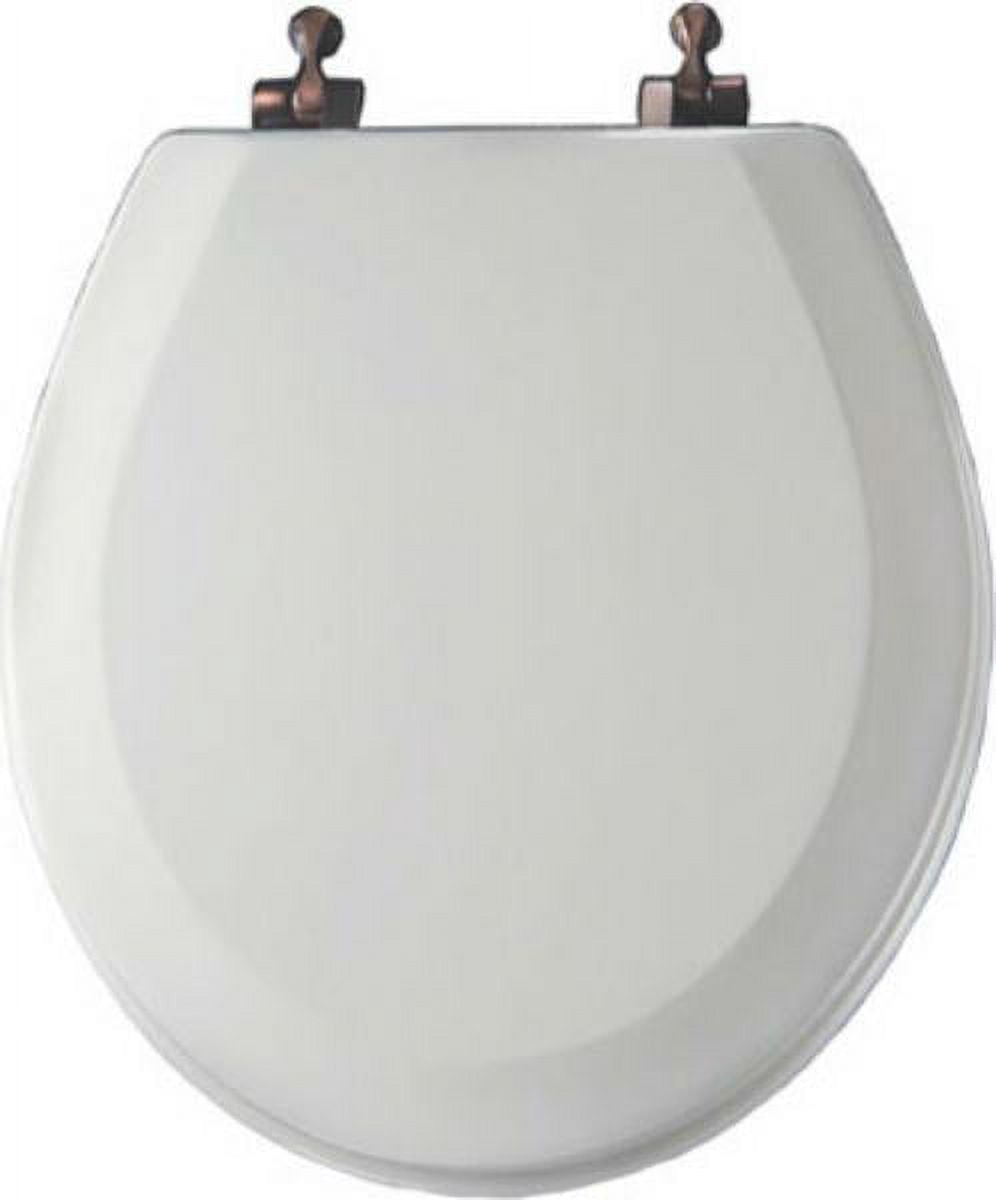 Mayfair 44OR000 Round Molded Wood Toilet Seat w/Oil Rubbed Bronze