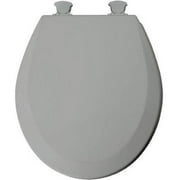 Mayfair 46EC 162 Molded Wood Toilet Seat with Lift-Off Hinges, Round, Silver