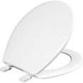 thumbnail image 1 of Mayfair 92B-000 Toilet Seat, Round, Plastic, White, Top-Tite Hinge, 1 of 10