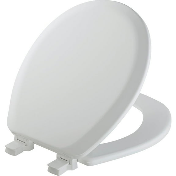 Advantage Mayfair Round Wood Toilet Seat 41EC000 - Closed Front - White