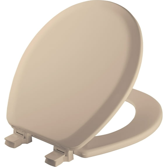 Mayfair Cameron Beige Round Enameled Wood Toilet Seat