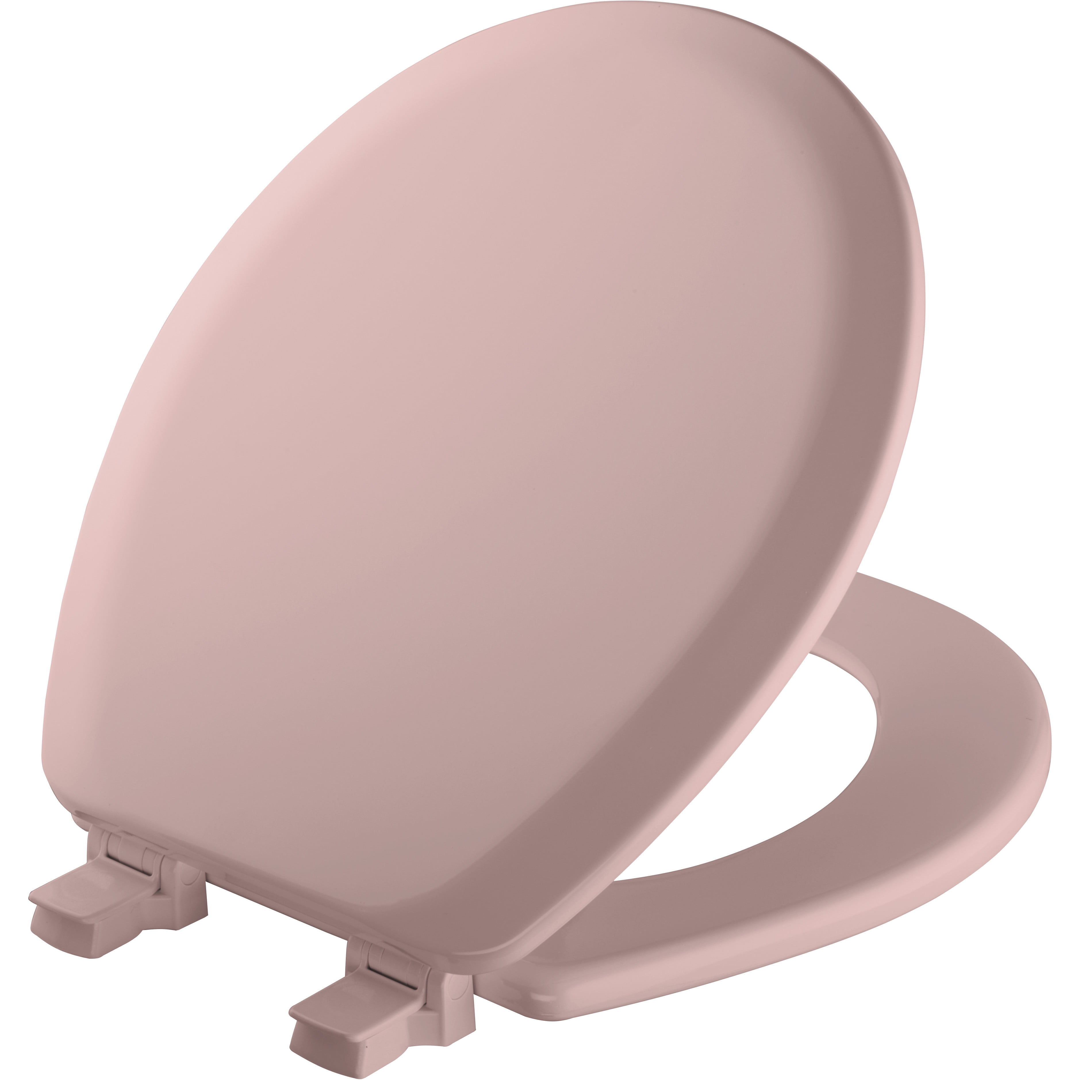 Mayfair Round Pink Enameled Wood Toilet Seat with Gloss Finish
