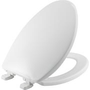 Mayfair Caswell™ Slow Close Elongated Plastic Toilet Seat in White Never Loosens