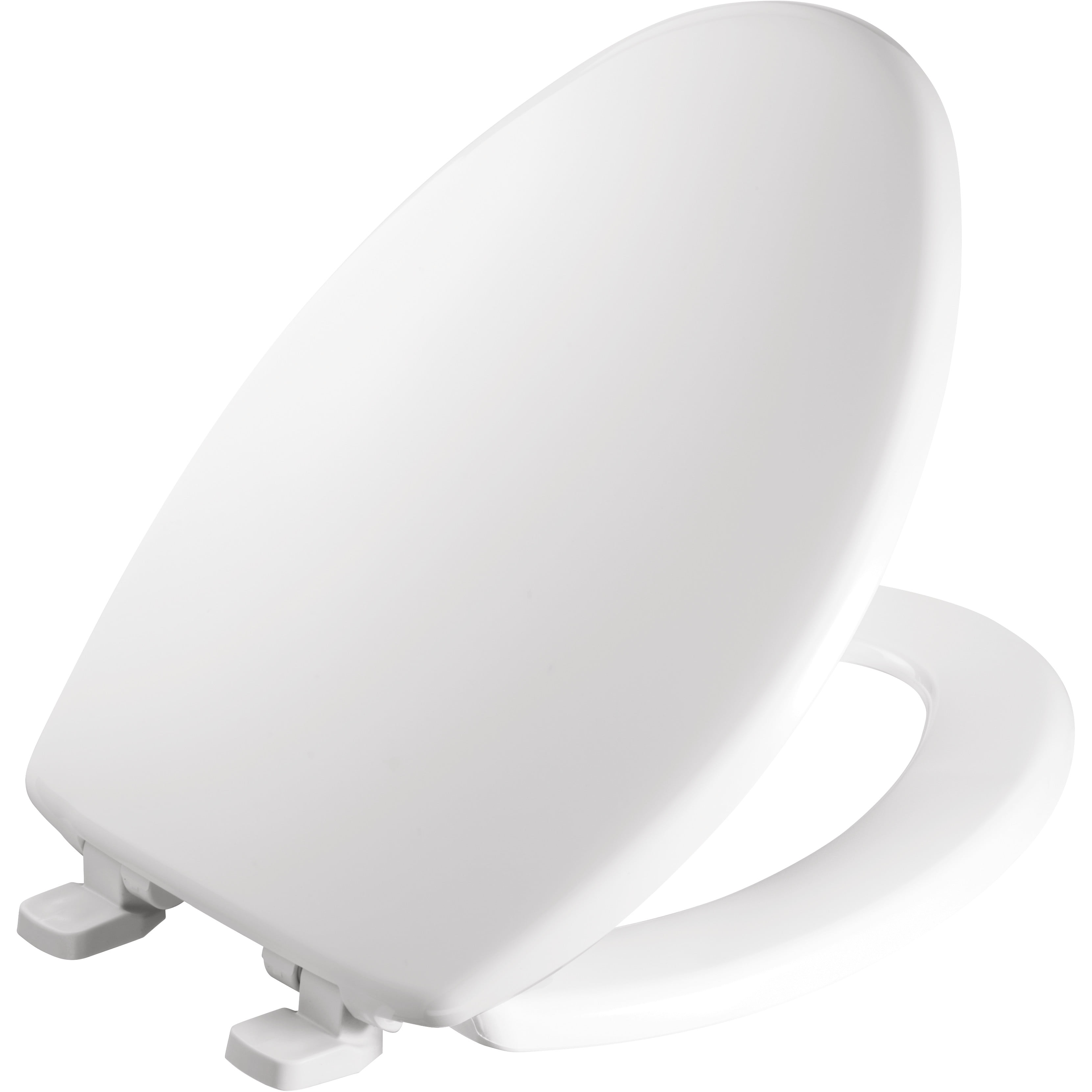 Mayfair Just Lift Slow Close Elongated Plastic Toilet Seat in White