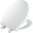 thumbnail image 1 of Mayfair Just Lift Slow Close Round Plastic Toilet Seat in White, 1 of 8