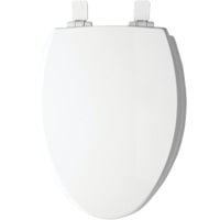 Mayfair Kendall Slow Close Elongated White Enameled Wood Toilet Seat