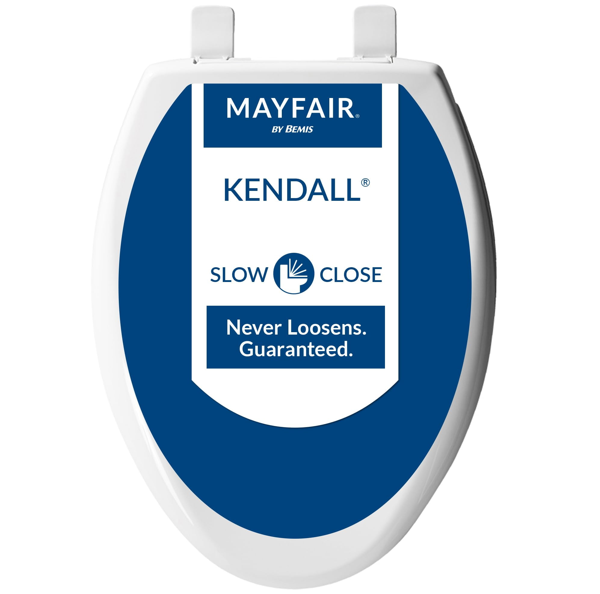 Mayfair Kendall Toilet Seat, Slow Close, Non Slip Premium Wood, Easy