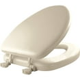 Mayfair Soft Wooden Lift off Elongated Cushioned Vinyl Toilet Seat in