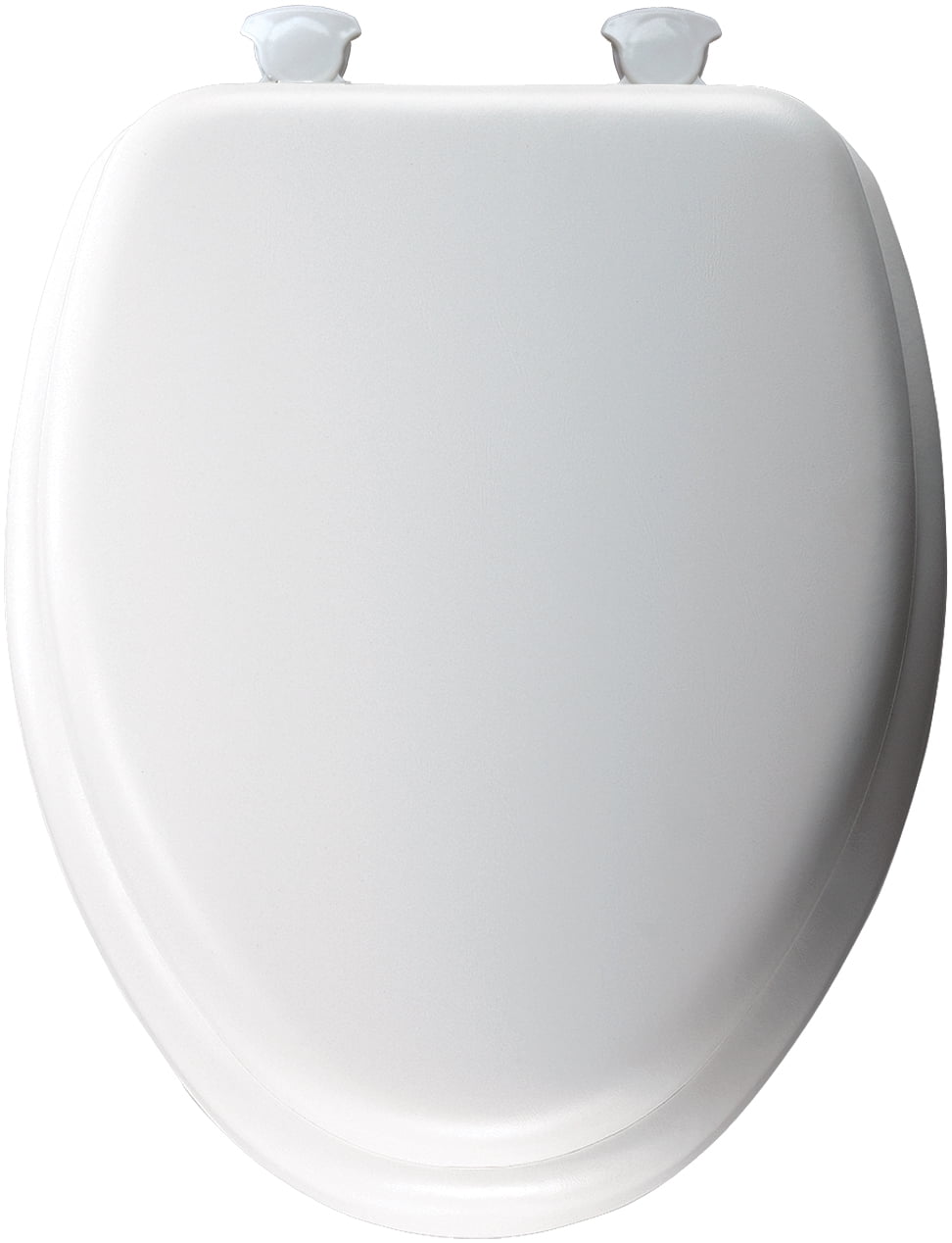 Mayfair Lift off Elongated Cushioned Vinyl Toilet Seat in White
