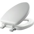 thumbnail image 1 of Mayfair Lift off Elongated Cushioned Vinyl Toilet Seat in White, 1 of 7