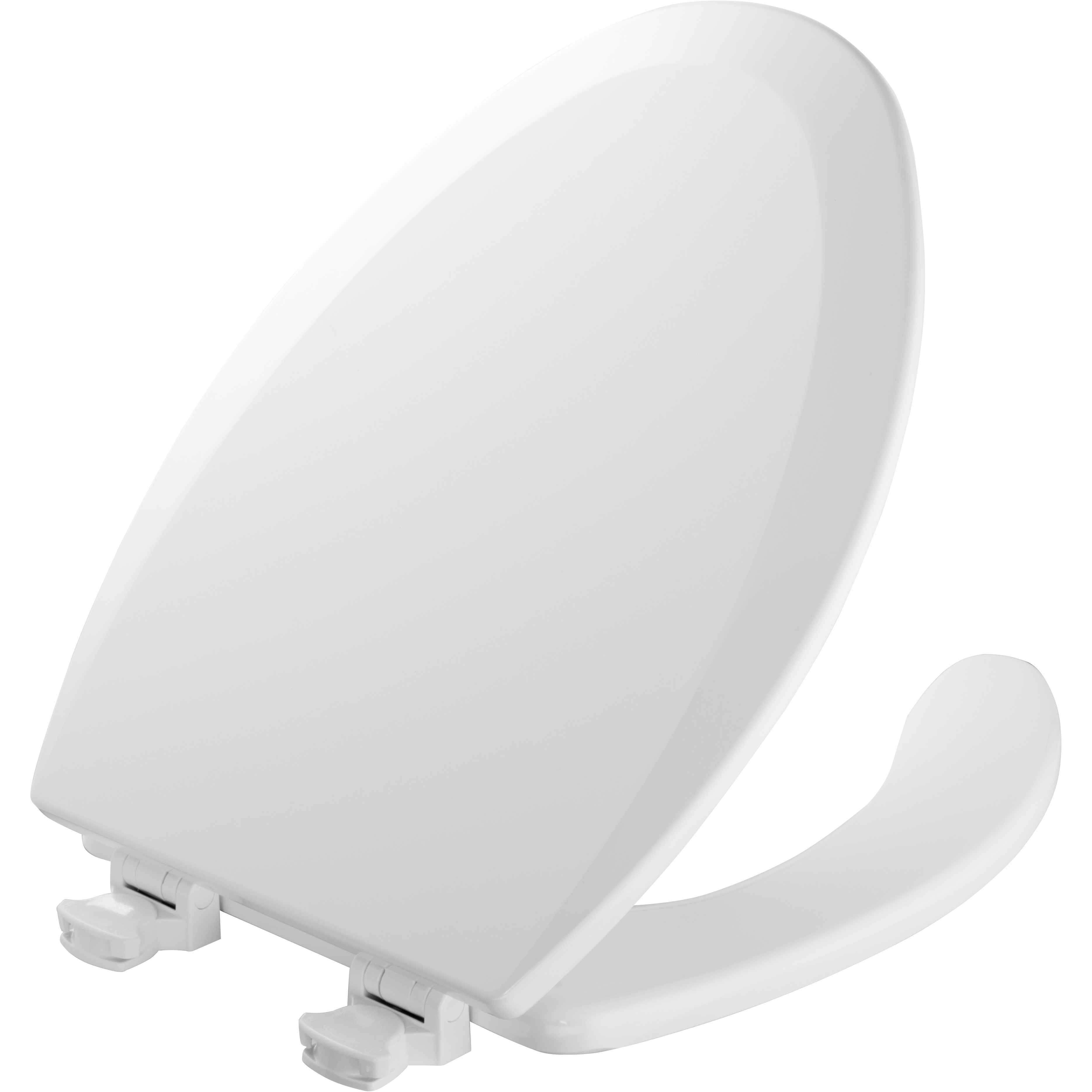 Mayfair Elongated Enameled Wood Toilet Seat in White photo 1