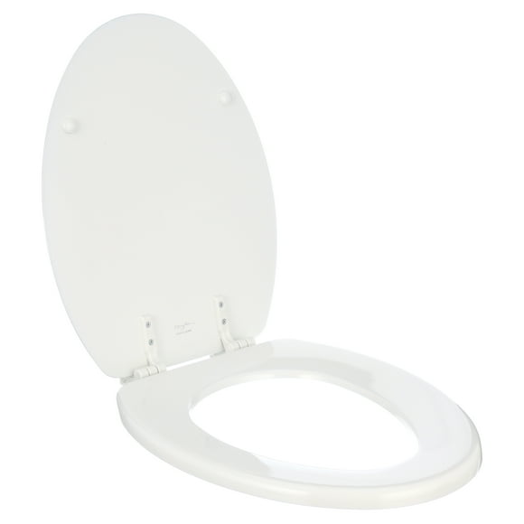 Mayfair Lift off Elongated Enameled Wood Toilet Seat in White