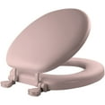 thumbnail image 1 of Mayfair Lift off Round Cushioned Vinyl Soft Toilet Seat in Pink, 1 of 7