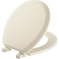 thumbnail image 1 of Mayfair Lift off Round Enameled Wood Toilet Seat in Biscuit with Stay·Tite, 1 of 3