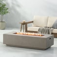 thumbnail image 1 of Mayfair Lightweight Concrete Outdoor 50,000 BTU Rectangular Fire Pit (No Tank Holder), Light Gray, 1 of 7