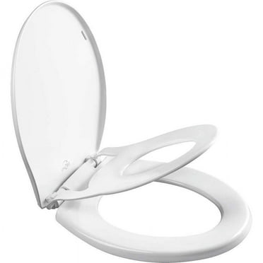 Mayfair Little2Big Round Plastic Potty Training Toilet Seat in White Never Loosens and Soft Close Hinge