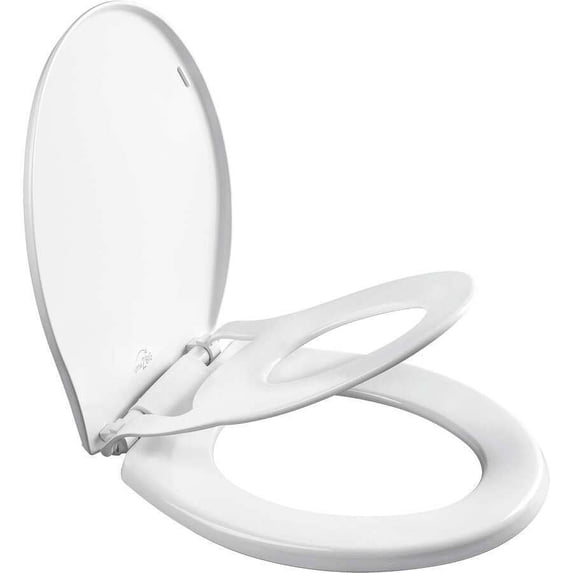 Mayfair Little2Big Round Plastic Potty Training Toilet Seat in White Never Loosens and Soft Close Hinge