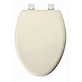 thumbnail image 1 of Mayfair Molded Wood Toilet Seat featuring Easy Clean & Change Hinges, STA-TITE Seat Fastening System & Chrome Metal Hinges, Elongated, Bone, 149CPEC 006, 1 of 2