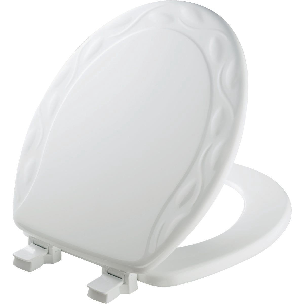 Bemis Mayfair Round Molded Wood Toilet Seat - Never Loosens - White — Residential Use, Standard Application