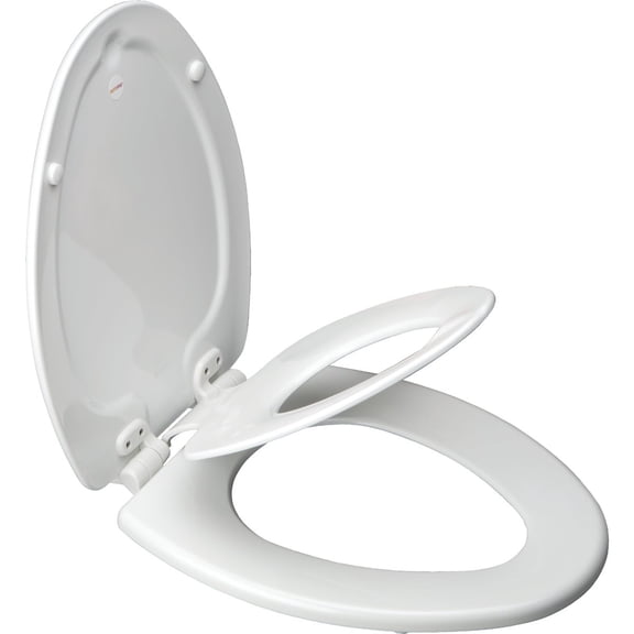 Mayfair NextStep2 Toilet Seat with Built-In Potty Training Seat, Slow-Close, Removable that will Never Loosen, Elongated, White