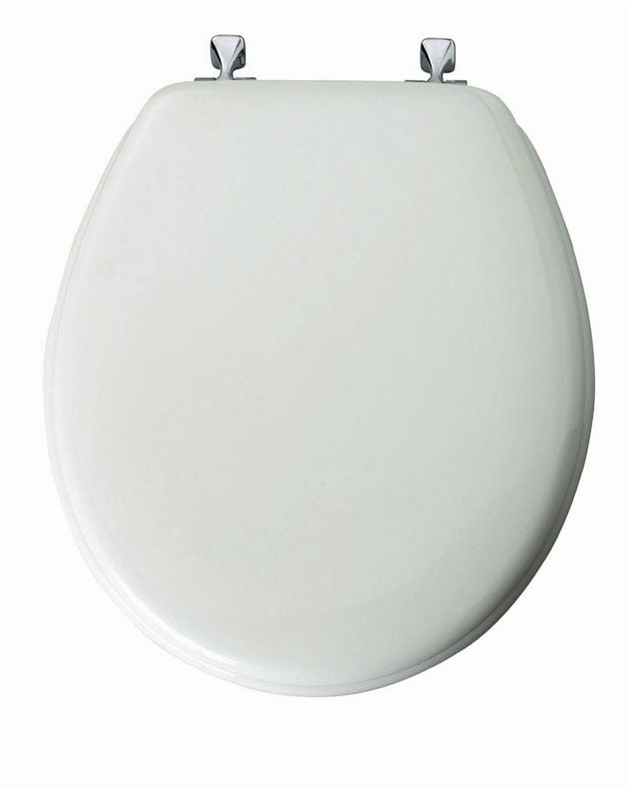 Mayfair Round White Molded Wood Toilet Seat
