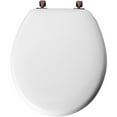 thumbnail image 1 of Mayfair Round White Molded Wood Toilet Seat, 1 of 5