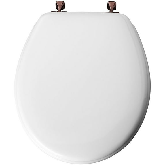 Mayfair Round White Molded Wood Toilet Seat