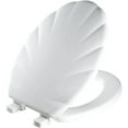 thumbnail image 1 of Mayfair Shell Elongated Enameled Wood Toilet Seat in White with Stay·Tite, 1 of 7
