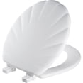 thumbnail image 1 of Mayfair Shell Sculptured Molded Wood Toilet Seat 22ECA - Easy Clean Hinges - Round, White, 1 of 1
