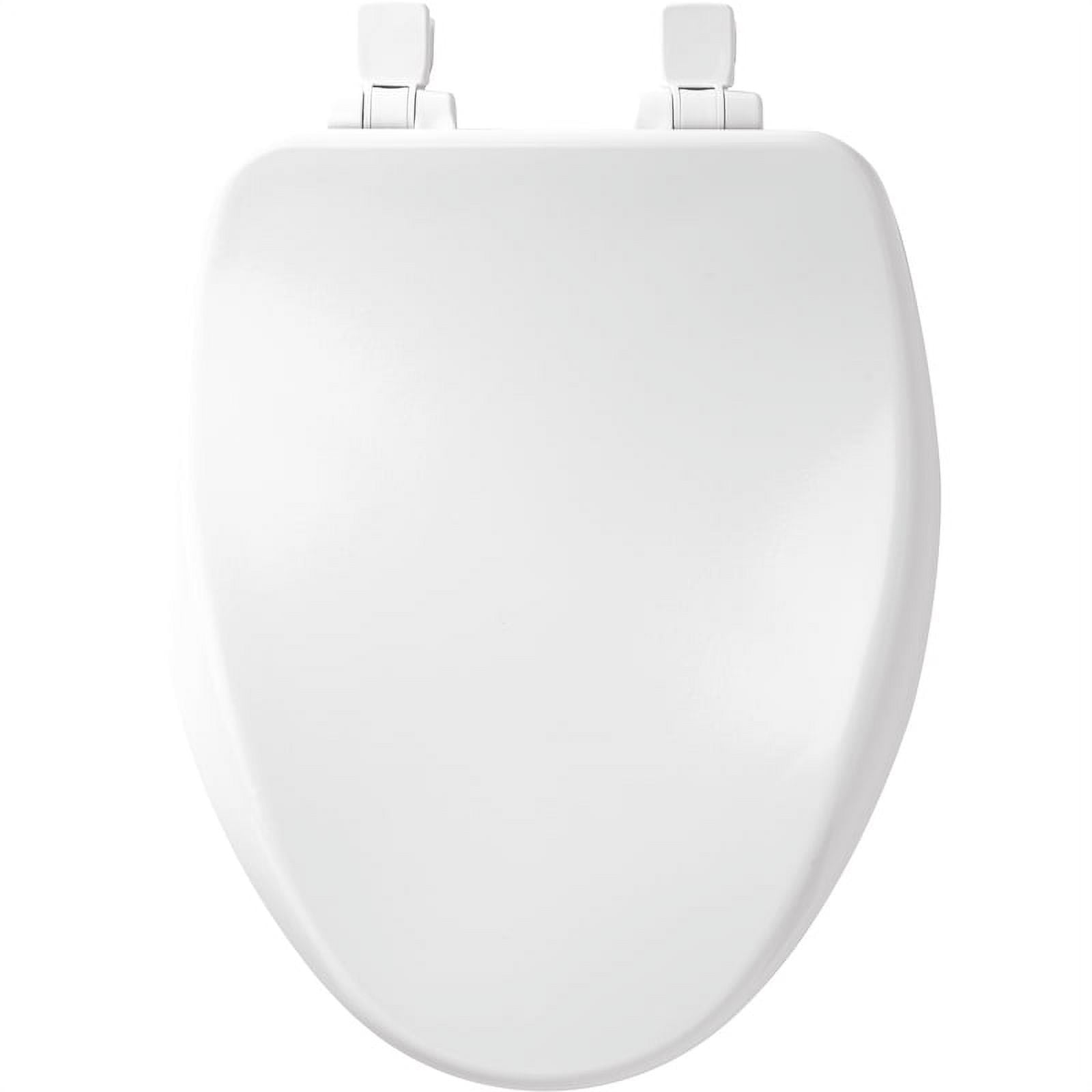 Mayfair Slow Close Elongated White Enameled Wood Toilet Seat